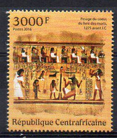 EGYPT ART - Weighing Of The Heart, From The Book Of The Dead, C. 1275 B.C - (Central Afican Rep. 2016) MNH (2W1265) - Egyptology