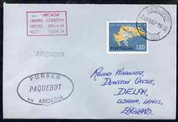 Portugal Used In Cape Town (South Africa) 1968 Paquebot Cover To England Carried On SS Arcadia With Various Paquebot And - Cartas & Documentos