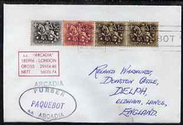 Portugal Used In Perth (Western Australia) 1968 Paquebot Cover To England Carried On SS Arcadia With Various Paquebot An - Storia Postale