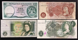 GRAN BRETAGNA Great Britain 1 Pound X 2 + 10 Shilling + Scotland Pound   LOTTO 2263 - 1 Pond