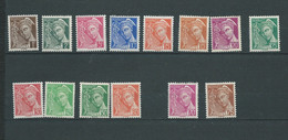 Lot - Type Mercure Entre 404 Et 416 A Tous ** , Sauf 416 A Trace De Charnière   -    Bip 67 - 1938-42 Mercurius