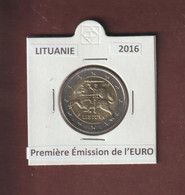 LITUANIE - 2015 - LE CHEVALIER VYTIS . Première Pièce De 2€ Courante  - 2 Scannes - Lithuania
