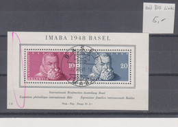 Schweiz GM3,  1948, Imaba Block Gestempelt, Bug Im Linken Blockrand, Marken Ok, Siehe Scans! - Gebruikt