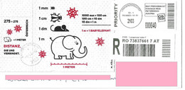 4198n: Bedarfsbrief 4.1.2022 Corona- Babyelefant Auf Toilettepapier Inland- Reko 2103 Langenzersdorf; Covid- Corona - Briefe U. Dokumente