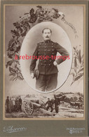 Grand CDV (CAB) Vers 1899-artillerie 6e Régiment-photo Scherrer à Toul - Guerra, Militares