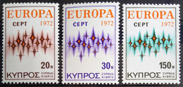 EUROPA 1972 - CHYPRE                    N° 366/368                        NEUF** - 1972