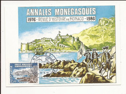 Monaco 1er Jour D'emission Annales Monegasques 1976 1986 Revue Historique De Monaco - Andere