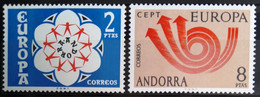 EUROPA 1973 - ANDORRE ESPAGNOL                   N° 77/78                        NEUF** - 1973