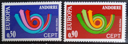 EUROPA 1973 - ANDORRE FRANCAIS                   N° 226/227                        NEUF** - 1973