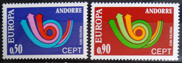 EUROPA 1973 - ANDORRE FRANCAIS                   N° 226/227                        NEUF* - 1973