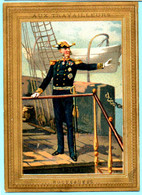 Chromo Aux Travailleurs. Calendrier 1887, Mois Avril à Septembre. Militaria. Uniformes Militaires. Amiral. Imp. Sicard - Formato Piccolo : ...-1900