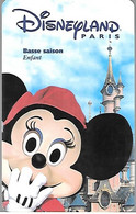 PASS-DISNEYLAND-PARIS-2001- HIVER-MINNIE-ENFANT-V°SPEOS-2000/01/MIN -V° Valide Groupe Scolaire-TB E - Disney-Pässe