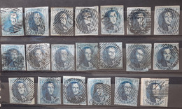 Belgique 1849/61 N°2+4+7+11 20 Timbres, Dont 3 BdF, Touché,B,TB, SUPERBE - 1849-1865 Medallions (Other)