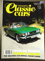 THOROUGHBRED & CLASSIC CARS Aug 1990 - TRIUMPH TOJEIRO's JAGUAR MILLE MIGLIA ALFA MONTREAL FERRARI - Verkehr