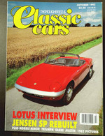 THOROUGHBRED & CLASSIC CARS Oct 1992 - LOTUS INTERVIEW JENSEN SP MORRIS MINOR TRIUMPH SABRE AUSTIN - Transports