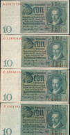 °°° GERMANY - 10 RENTENMARK 1929 SERIES A/B/C/F °°° - 10 Rentenmark