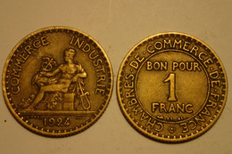 France 1 Franc 1924 4 Ouvert GAD 468 KM 876 TTB - 1 Franc