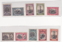 Portugal - Independencia   Com Taxa Nºs 386 Ao 395   Parte De Trás Com Ferrugem - Postmark Collection