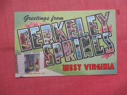 Greetings.  Berkley Springs.  West Virginia     Ref  5412 - Sonstige & Ohne Zuordnung