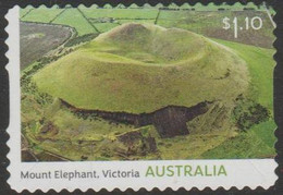 AUSTRALIA DIE-CUT-USED 2021 $1.10 Australia's Volcanic Past - Mount Elephant, Victoria - Gebraucht