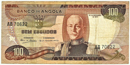 Angola - 100 Escudos - 24.11.1972 - Pick 101 - Série AB - Marechal Carmona - PORTUGAL - Angola