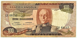 Angola - 100 Escudos - 24.11.1972 - Pick 101 - Série CA - Marechal Carmona - PORTUGAL - Angola