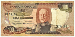 Angola - 100 Escudos - 24.11.1972 - Pick 101 - Série CK - Marechal Carmona - PORTUGAL - Angola