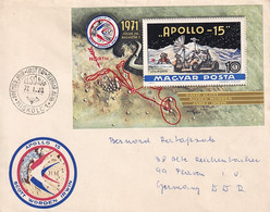 Hungary Magyar 1972 Space Cover APOLLO 15 - Brieven En Documenten