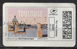 France - Frankreich Timbre Personnalisé Y&T N°MTEL LV20-018 - Michel N°BS(?) (o) - Toulouse - Printable Stamps (Montimbrenligne)