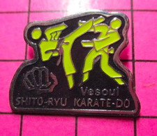 313J Pin's Pins / Beau Et Rare / THEME : SPORTS / BAGARRE EN PYJAMA VESOUL KARATE-DO HITO-RYU - Judo