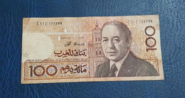 MAROC : Billet De 100 Dhs FACE (Hassan II) 1987 "TTB" N° De Série : 51/177799 - 22 € Au Lieu De 27 € - Maroc