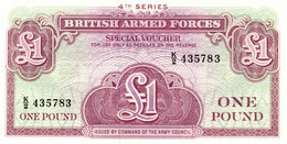 British Armed Forces (4th Series) £1 One Pound Special Voucher : UNC - British Troepen & Speciale Documenten