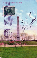 CPA - NEW  YORK - Obelisk, Central Park - Stamp Américan Red Cross - Merry Christmas .25 Dec 1913. - Central Park