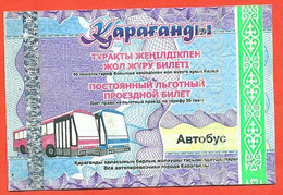 Kazakhstan 2022.Multiple Bus Travel Card. Nominal. City Karaganda. Plastic. - Wereld