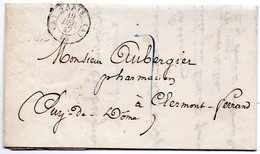 Paris - LAC (19/12/1847) En Port Dû Bureau A Tàd Type 1502 (lettres Tournés Vers L'intérieur) - 1801-1848: Precursors XIX