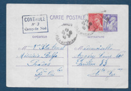 Haute Garonne  -  Cachet De Censure Du CAMP DE NOE - 1921-1960: Modern Period