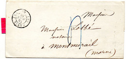 Paris - LAC (16/04/1848) En Port Dû Bureau B (tàd 1502, Lettres Tournées Vers L'intérieur) - 1801-1848: Precursors XIX