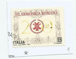 ITALIA 2021 ACCADEMIA FILARMONICA ROMANA SU FRAMMENTO - 2021-...: Used