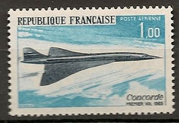 FRANCE 1969 PA 43 POSTE AERIENNE 43 PREMIER VOL DE L'AVION SUPERSONIQUE CONCORDE - 1960-.... Nuevos