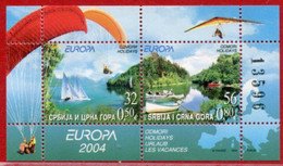 SERBIA & MONTENEGRO 2004 Europa: Holidays Block MNH / **.  Michel Block 57 - Neufs