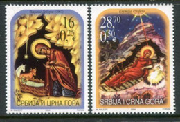 YUGOSLAVIA (Serbia & Montenegro) 2004  Christmas  MNH / **  Michel 3229-30 - Nuovi