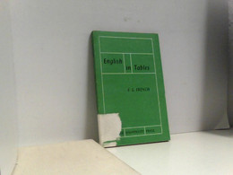 English In Tables. A Set Of Blue-prints For Sentence Builders. - Schulbücher