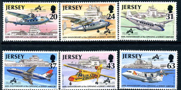 Jersey 1997 Aviation History VI, Aeroplanes, Set Of 6, MNH, SG 807/12 - Jersey