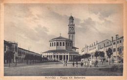 013520 "ROVIGO - PIAZZA XX SETTEMBRE" ANIMATA. CART SPED 1915 - Rovigo