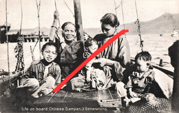 AK Hongkong Hong Kong 香港 Life On Board Chinese Sampan 3 Generations Breastfeeding Allaitement Maternel Chine China 中国 中國 - Chine (Hong Kong)
