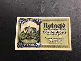 Notgeld - Billet Necéssité Allemagne - 25 Pfennig - Leutenberg - 1921 - Unclassified