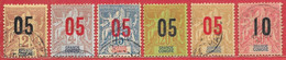Grande-Comore N°20 à/to 23, 25, 28 1912 O - Usati
