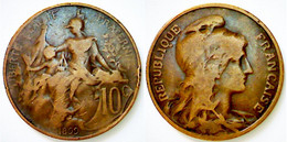 7 Monnaies De 10 Centimes Dupuis - Lots & Kiloware - Coins
