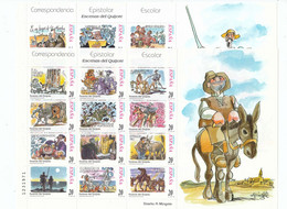 Spain 1998 - Scenes Illustrant Le Roman"Don Quichotte", YT 3132/55, Mi-Nr. 3398/3421, 2 Feuilets, MNH** - 1991-00 Unused Stamps