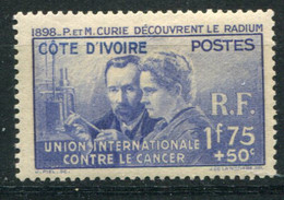 Cote D'Ivoire    140 *   P Et M.Curie - Unused Stamps